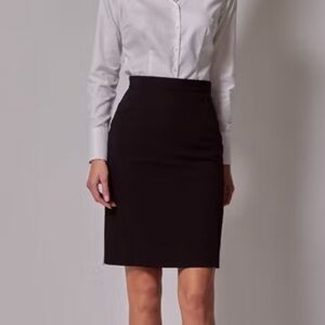 0022 EXPRESS Black Pencil Skirt with Pleated Detailing